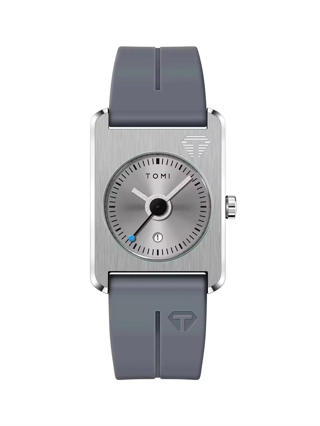 TOMI Silver Case and Silver Dial TV-dial quartz watch