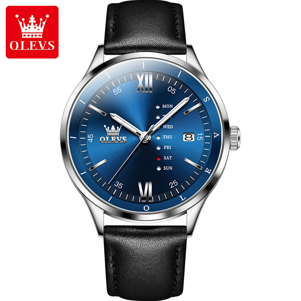 OLEVS 2931 Blue quartz chronograph