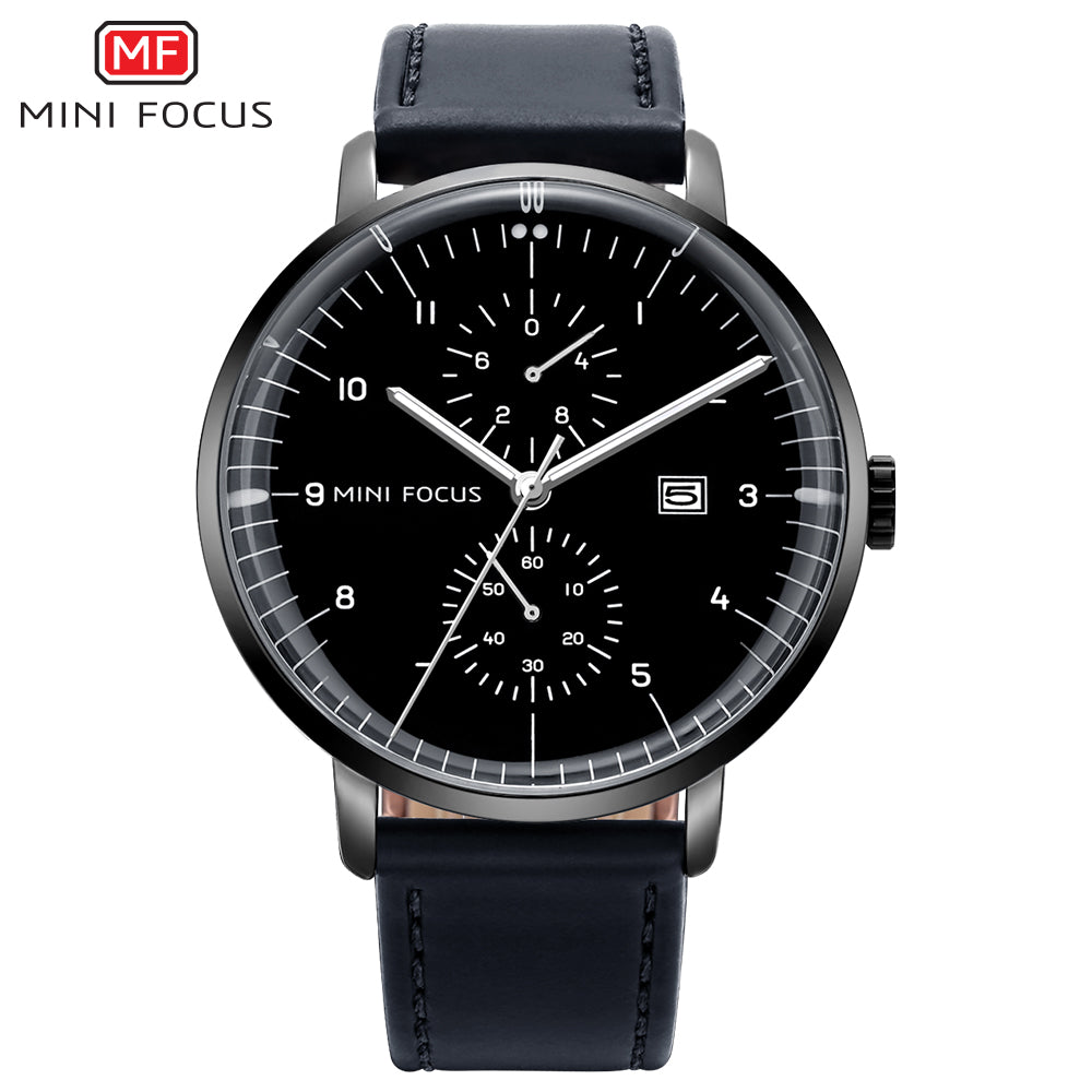 MINI FOCUS MF0052G black dial leather