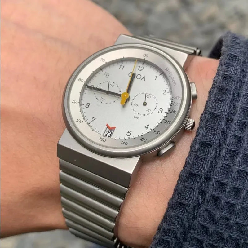CILOA Chronograph Sports Quartz Watch, Silver