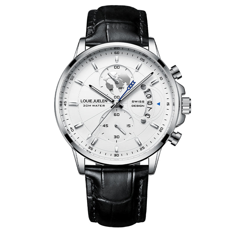 LOUIE JUELEN sport quartz day-date watch, 42mm, product photo