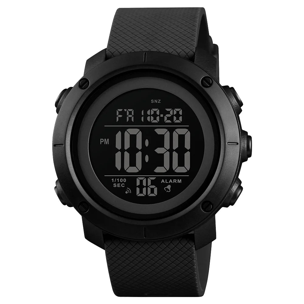 SKMEI 1426 digital sport watch, black strap with black display