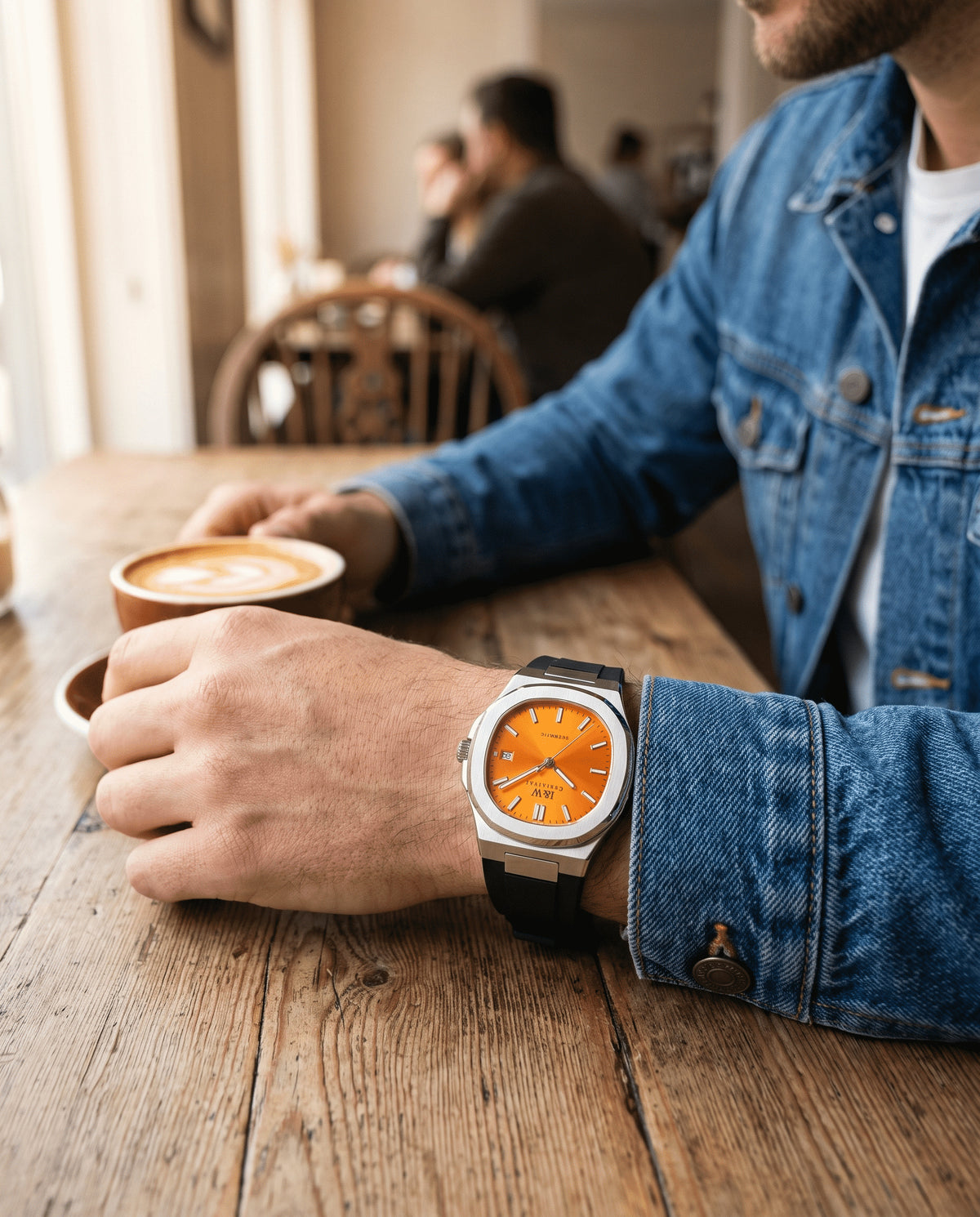 Carnival Square Automatic — rubber strap detail