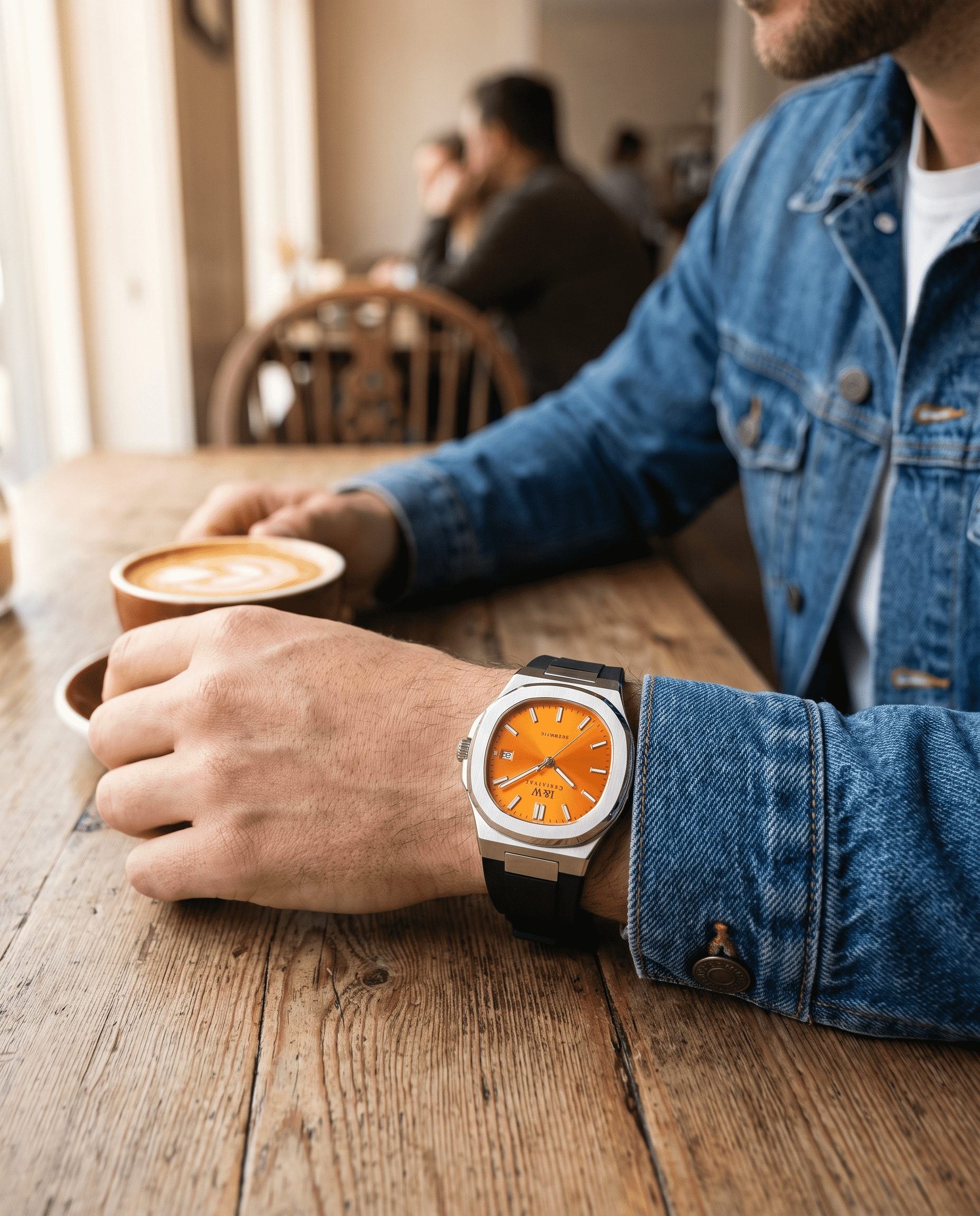 Carnival Square Automatic — rubber strap detail