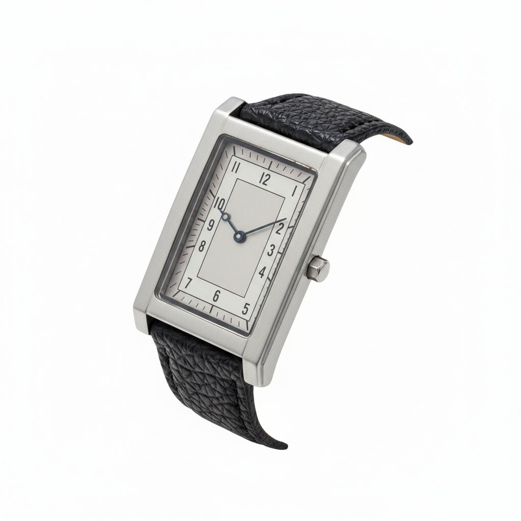 CILOA Retro Square Quartz Watch, three-quarter angle