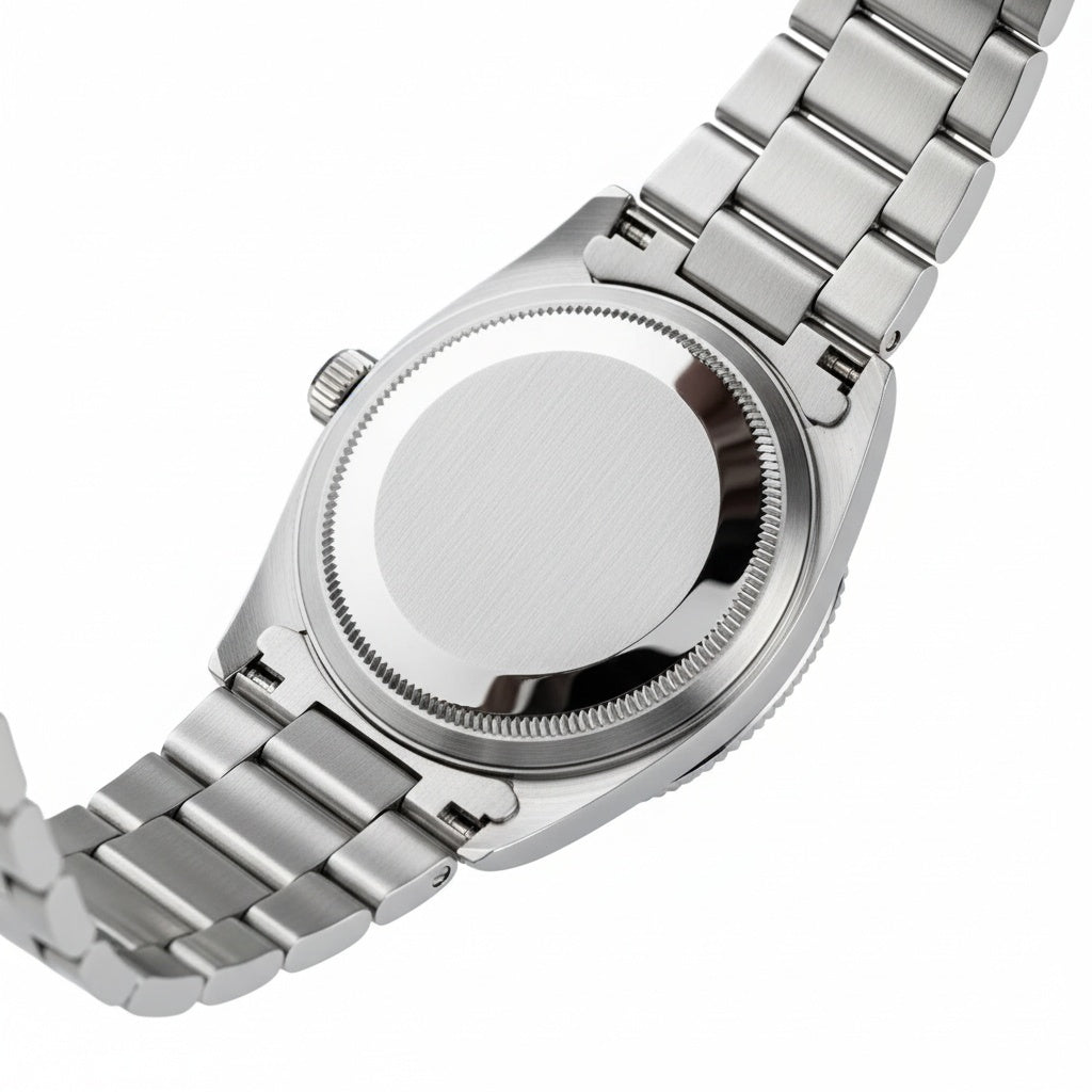 CILOA Square Painted Dial Quartz Watch, case back view