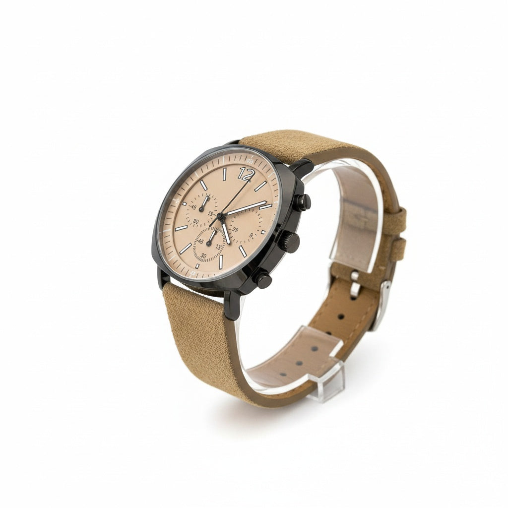 CILOA Large Dial Luxury Quartz Watch, side profile