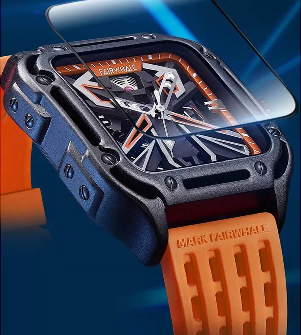 Mark Fairwhale 6540 Skeleton Automatic Watch, Square Case