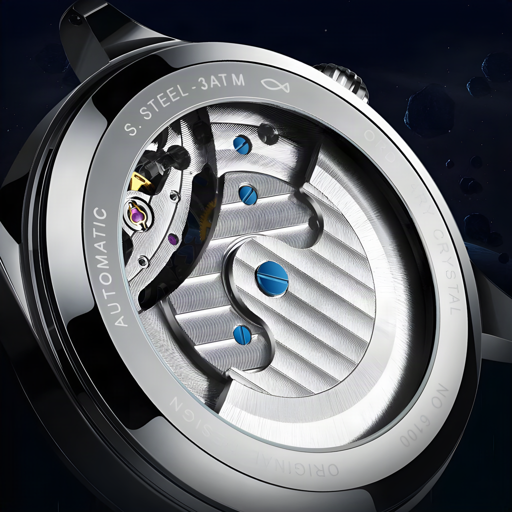 Mark Fairwhale moonphase open heart automatic watch caseback
