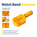 Yellow watch band link remover and steel pin pusher tool