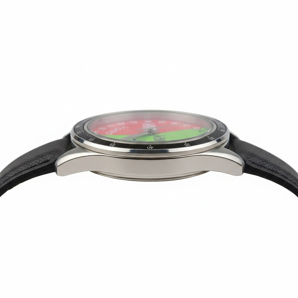 CILOA Watermelon Round Quartz Watch, side profile
