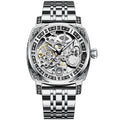 TEVISE T894 White automatic skeleton watch