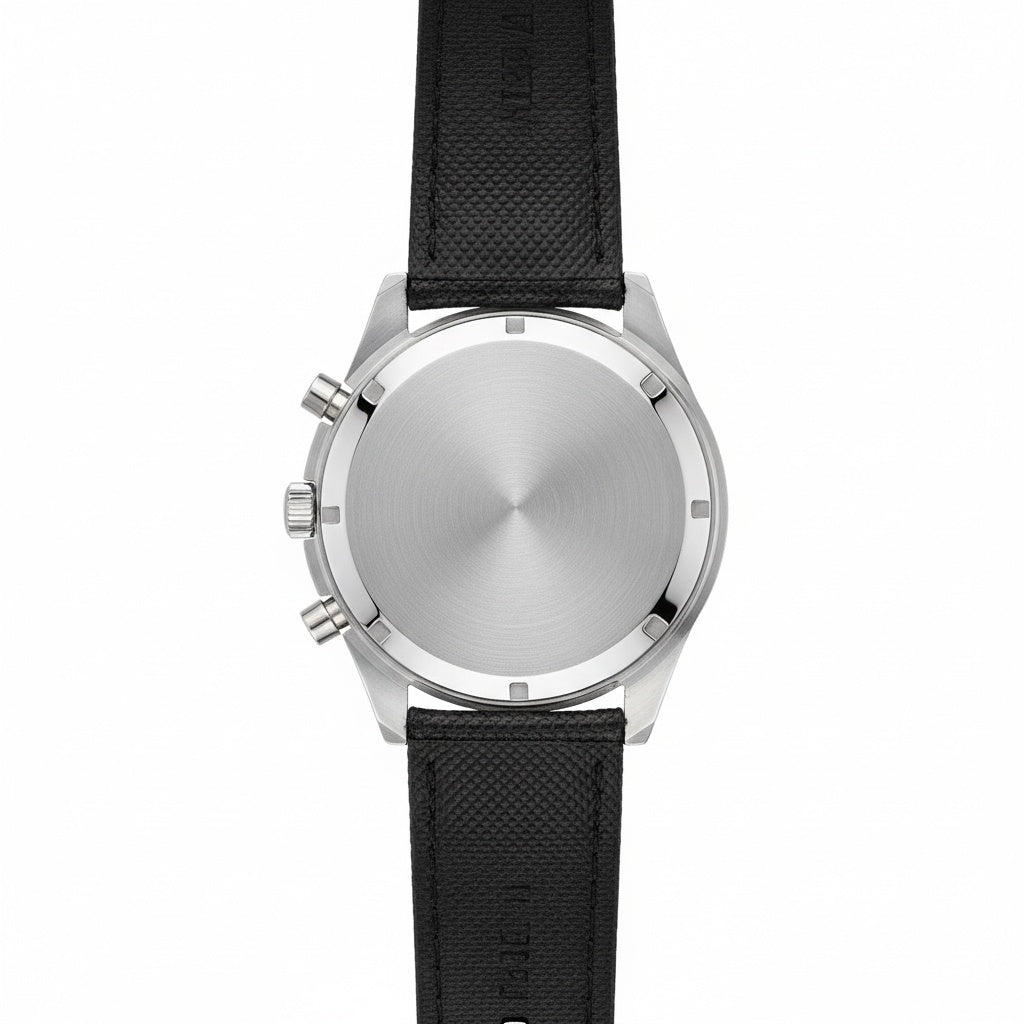 CILOA Red Casual Quartz Watch, case back view