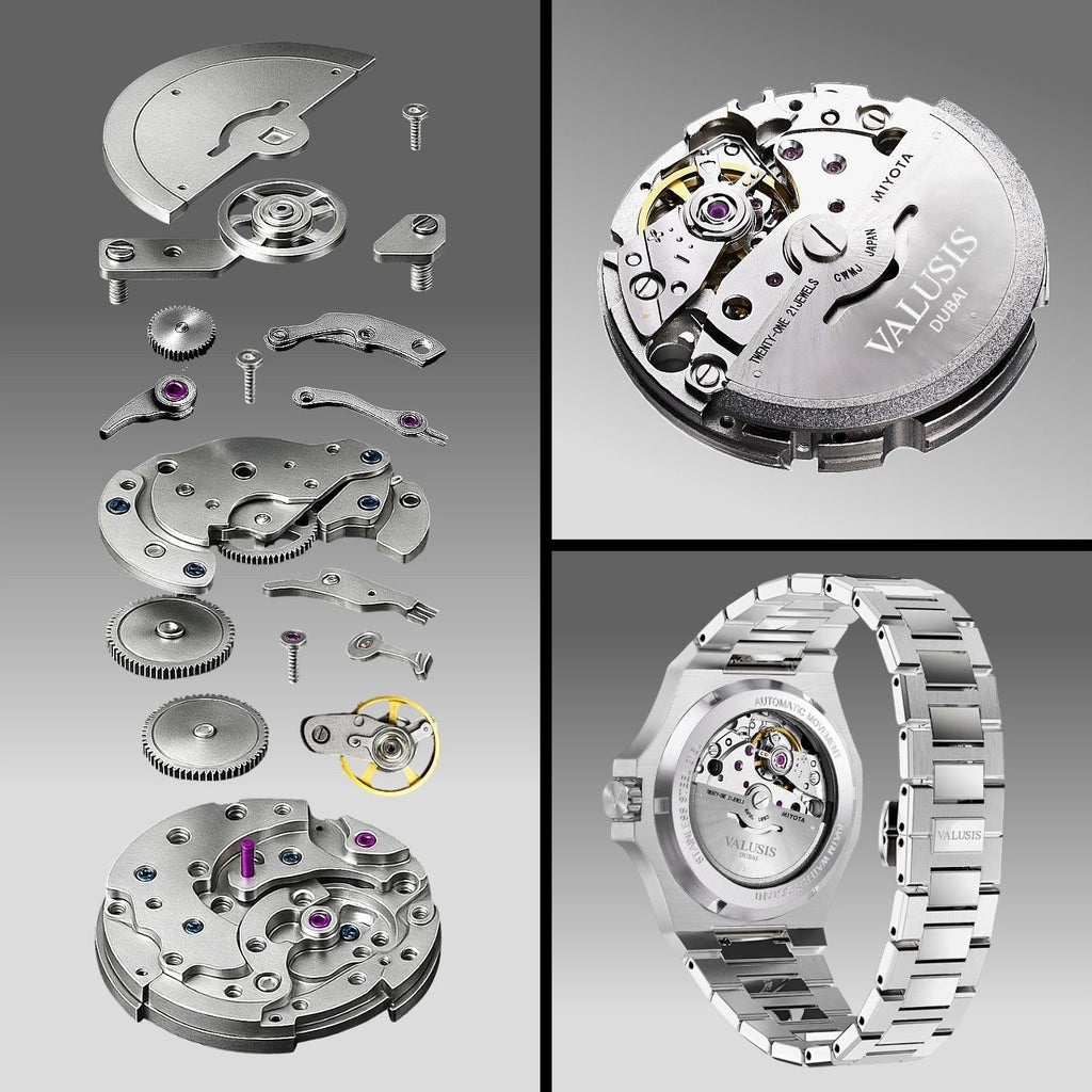 Valusis Lysium Black Automatic exhibition caseback
