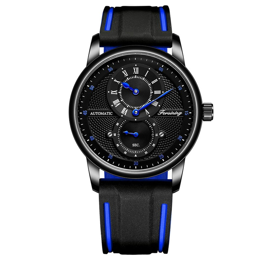 FORSINING 43mm automatic sport watch in Black