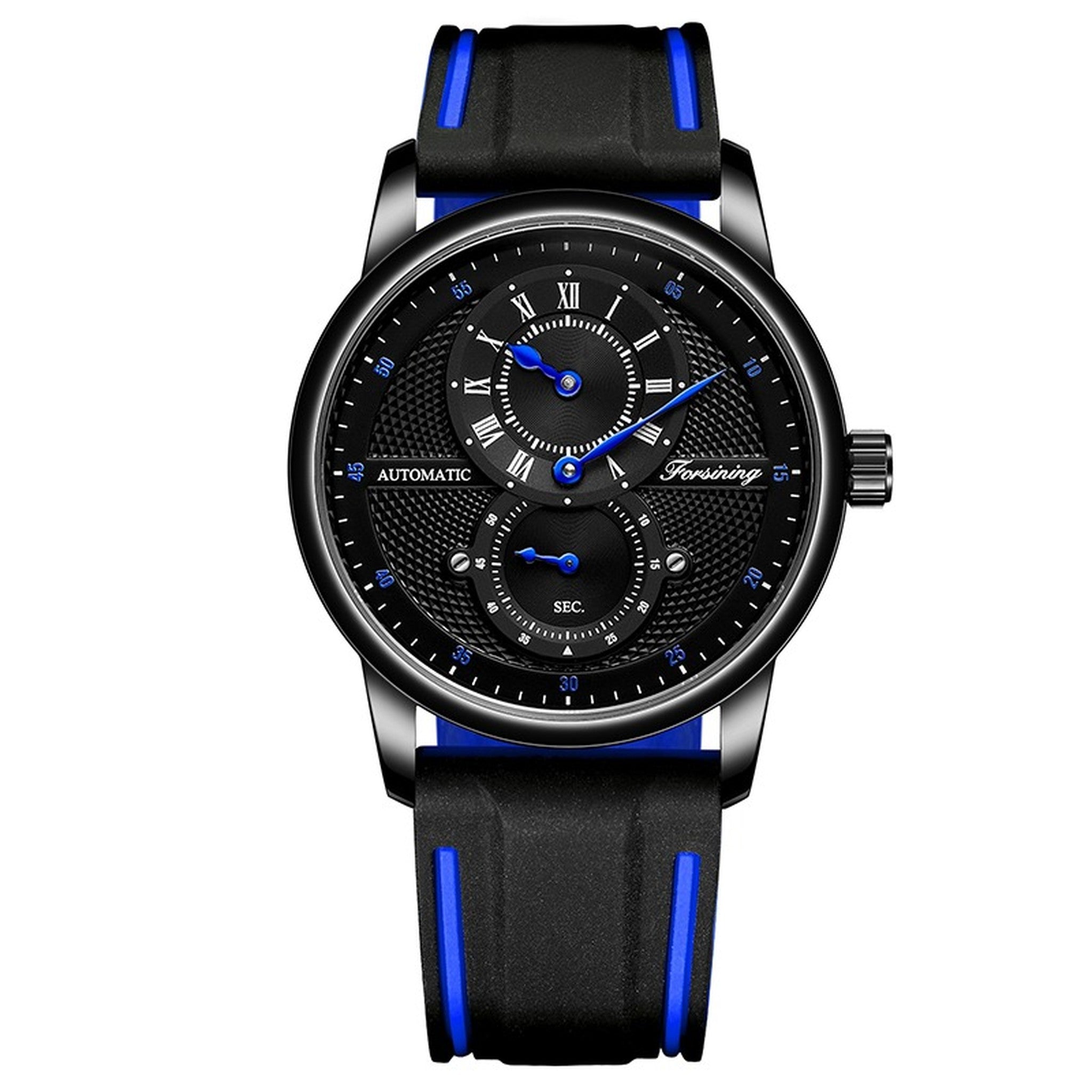 FORSINING 43mm automatic sport watch in Black