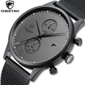 CHEETAH black and grey quartz chronograph close-up