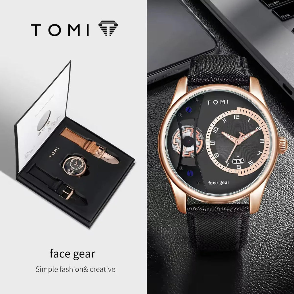 TOMI T105 Rose case black dial black band variant