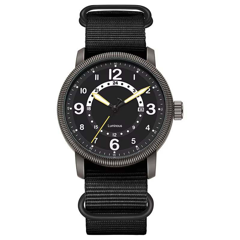 KASTAR Arabic-Numeral Quartz Field Watch with Nylon Strap