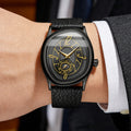 HANNAH MARTIN Black 1 geometric quartz watch on wrist