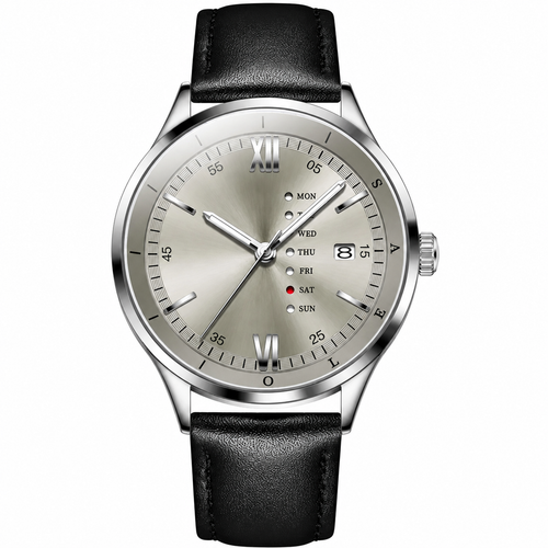 AWC OLEVS Day-Date Quartz Watch on pure white background