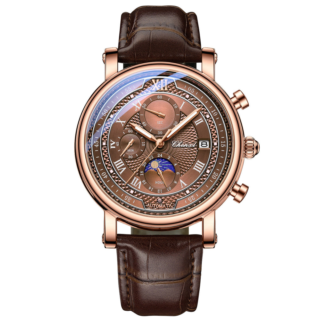 1GW 44mm layered Roman-dial quartz watch in Brown