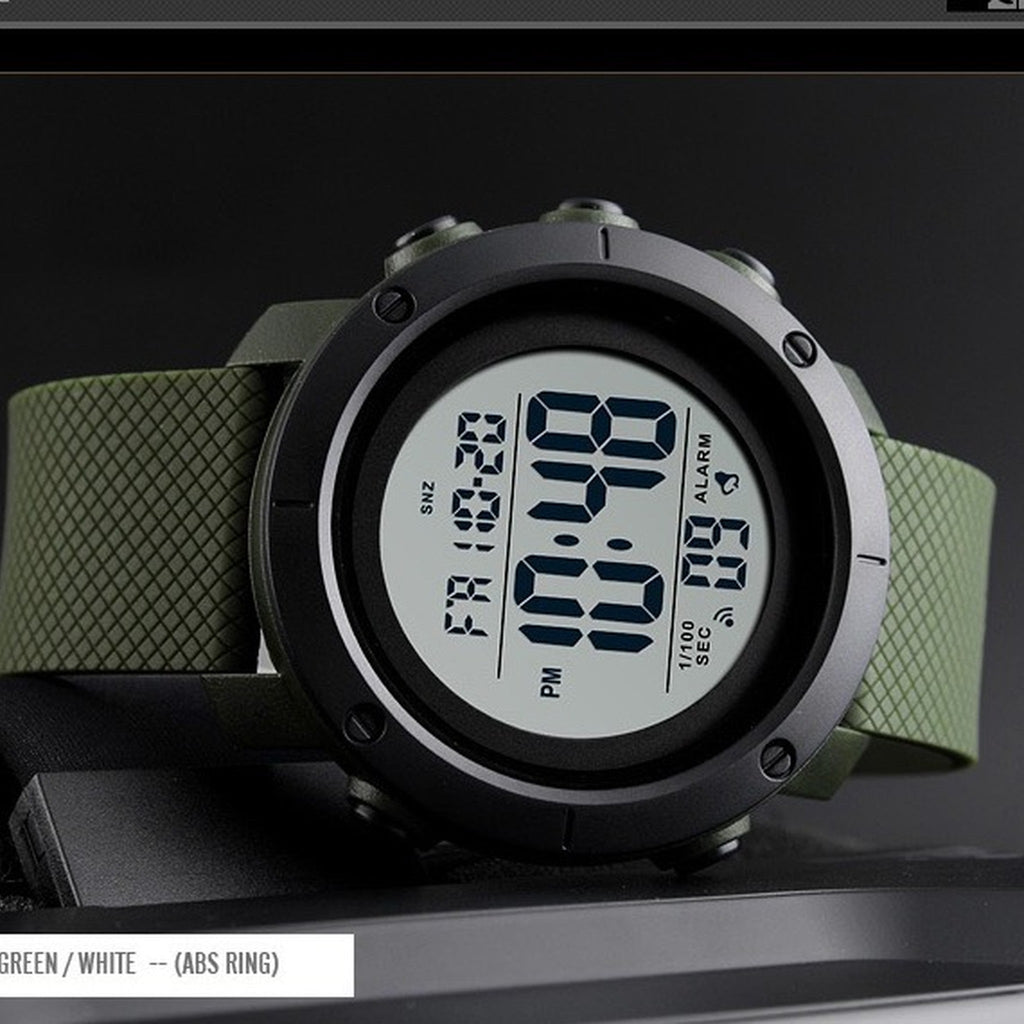 SKMEI 1426 green band white display digital watch, Alibaba supplier studio image