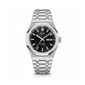 Carnival black-dial automatic watch with an integrated steel bracelet