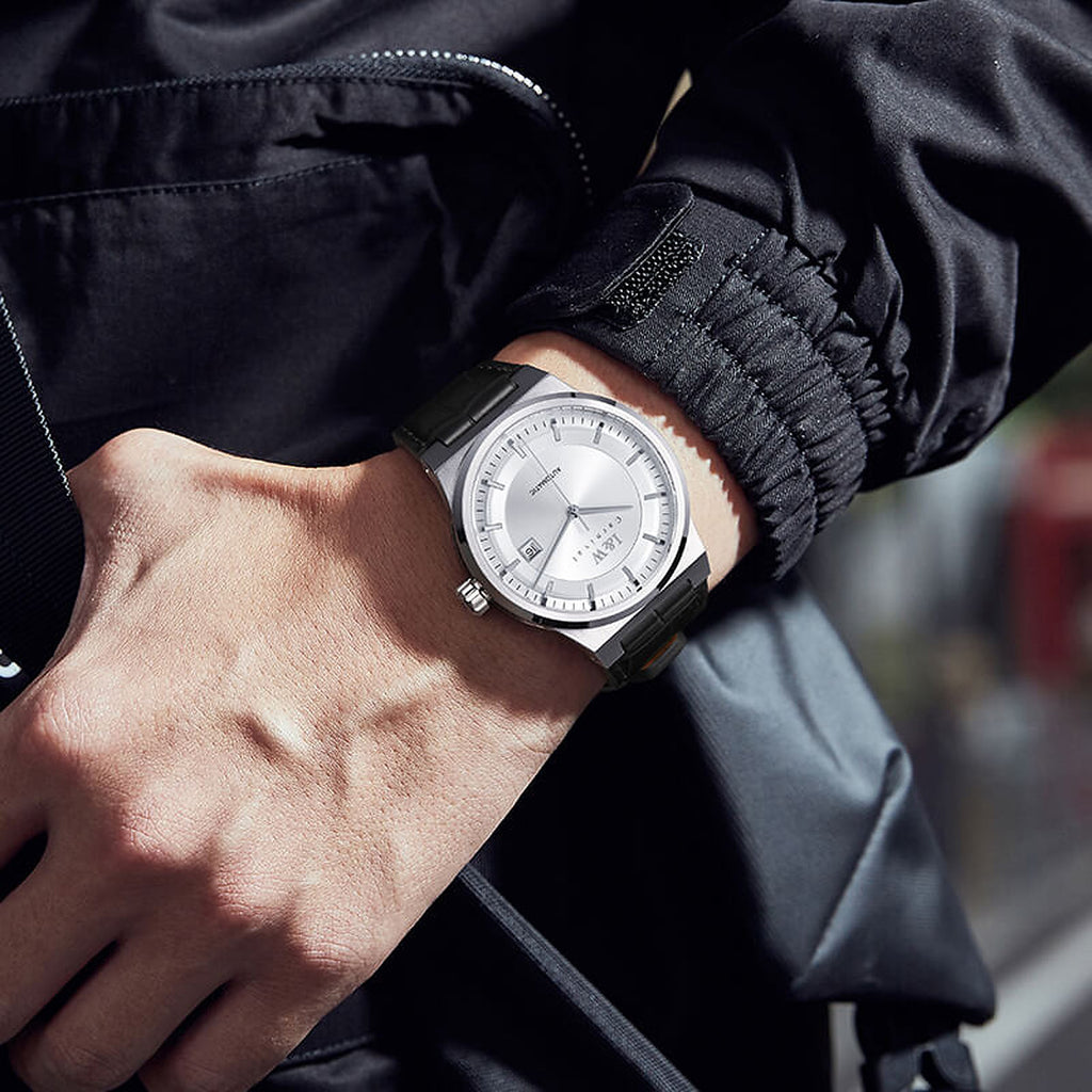 Carnival IW612G gray dial on wrist alternate angle