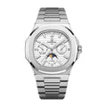 Carnival Snowflake White automatic watch front view on pure white background