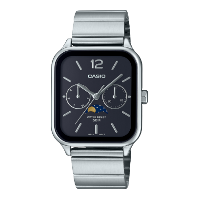 Casio MTP-M305D-1AV moon phase black dial
