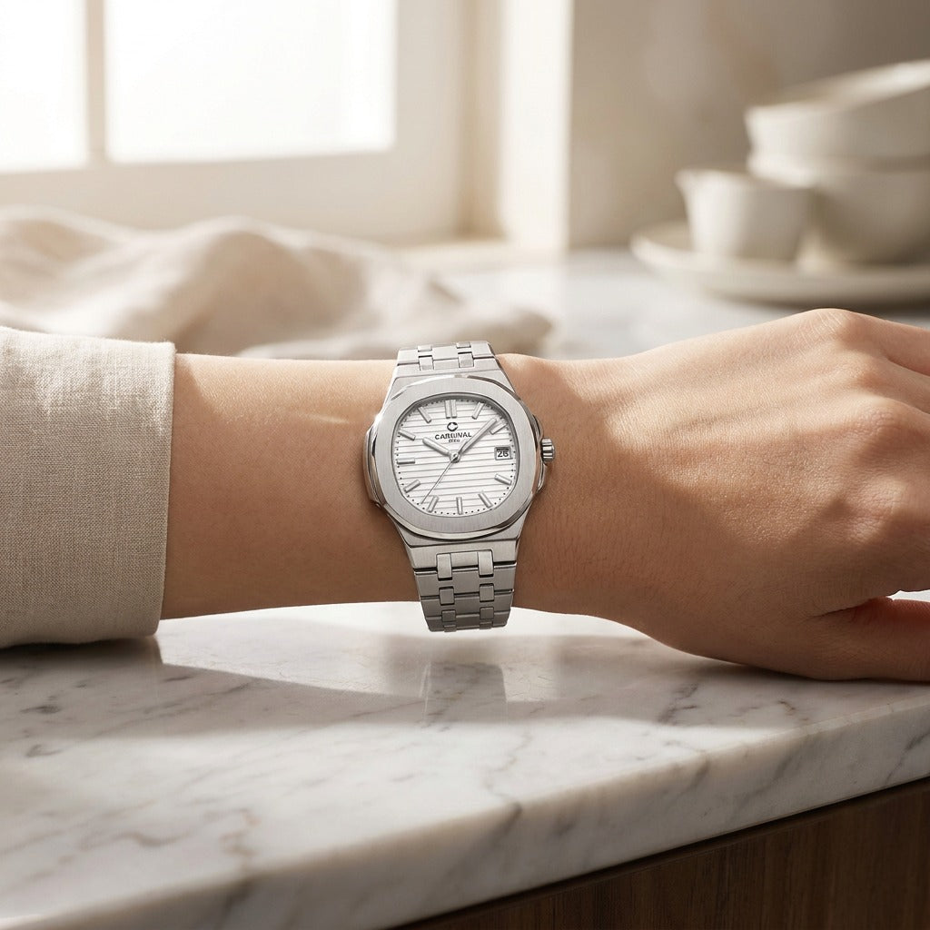 Carnival CG8161GL women's watch worn on wrist, lifestyle photo