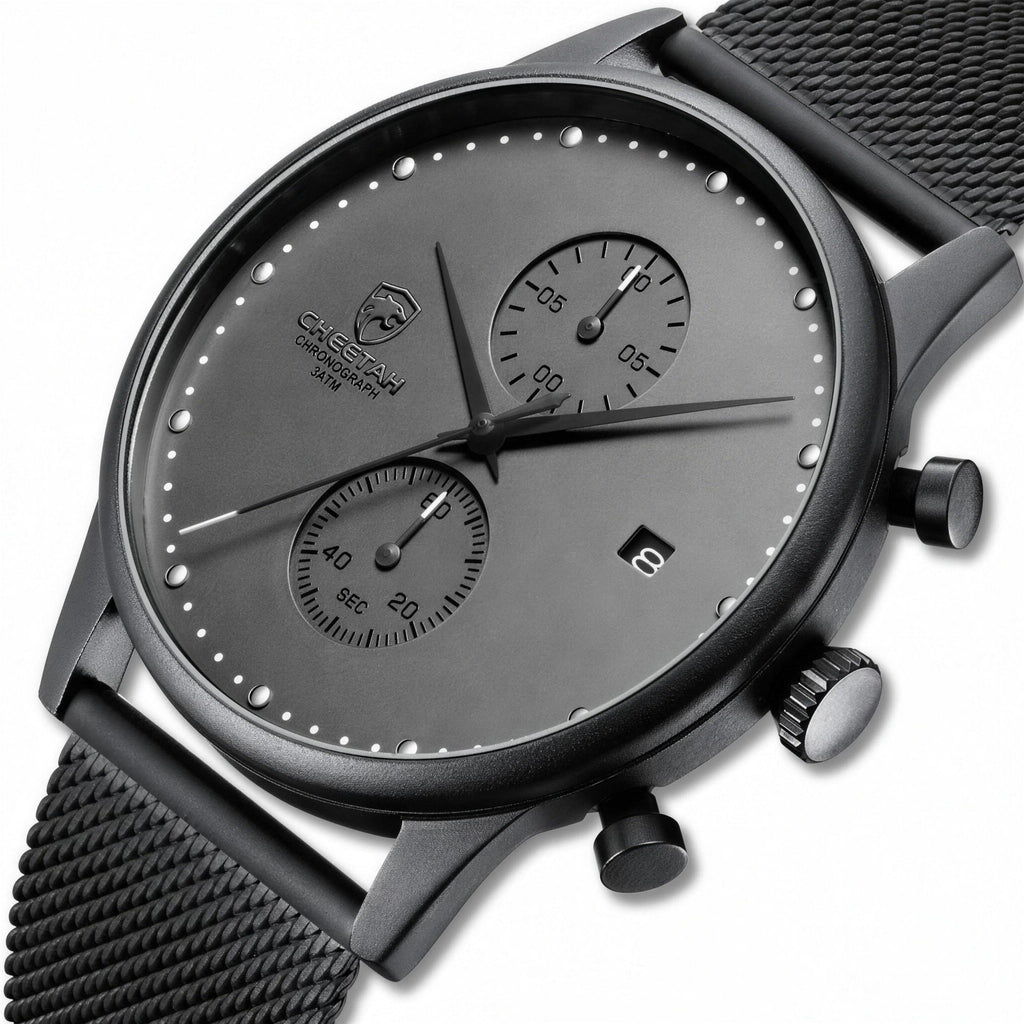 CHEETAH black and grey sport chronograph watch, 42mm