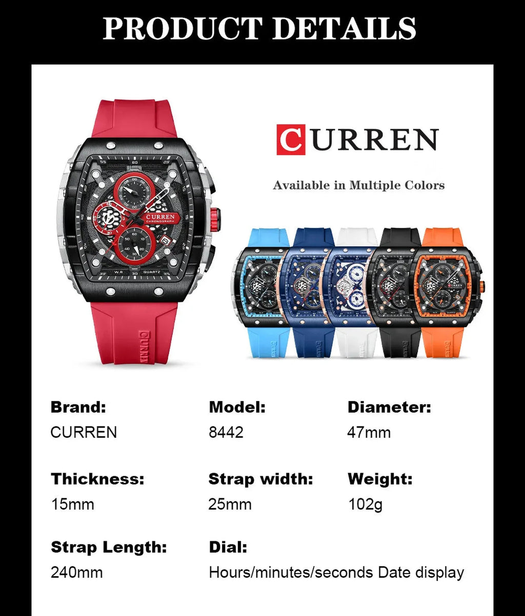 CURREN 8442 watch dial and strap
