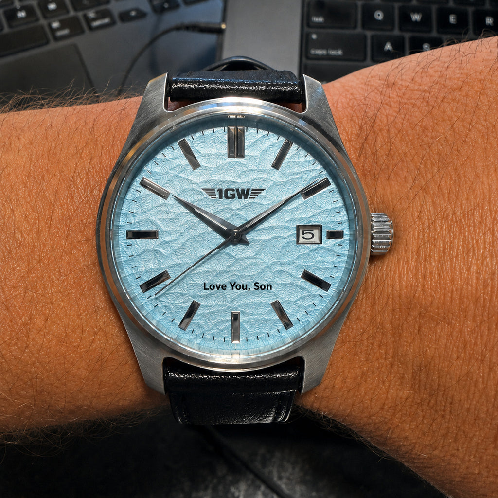 One Good Watch custom watch, design your own, product photo of a custom build