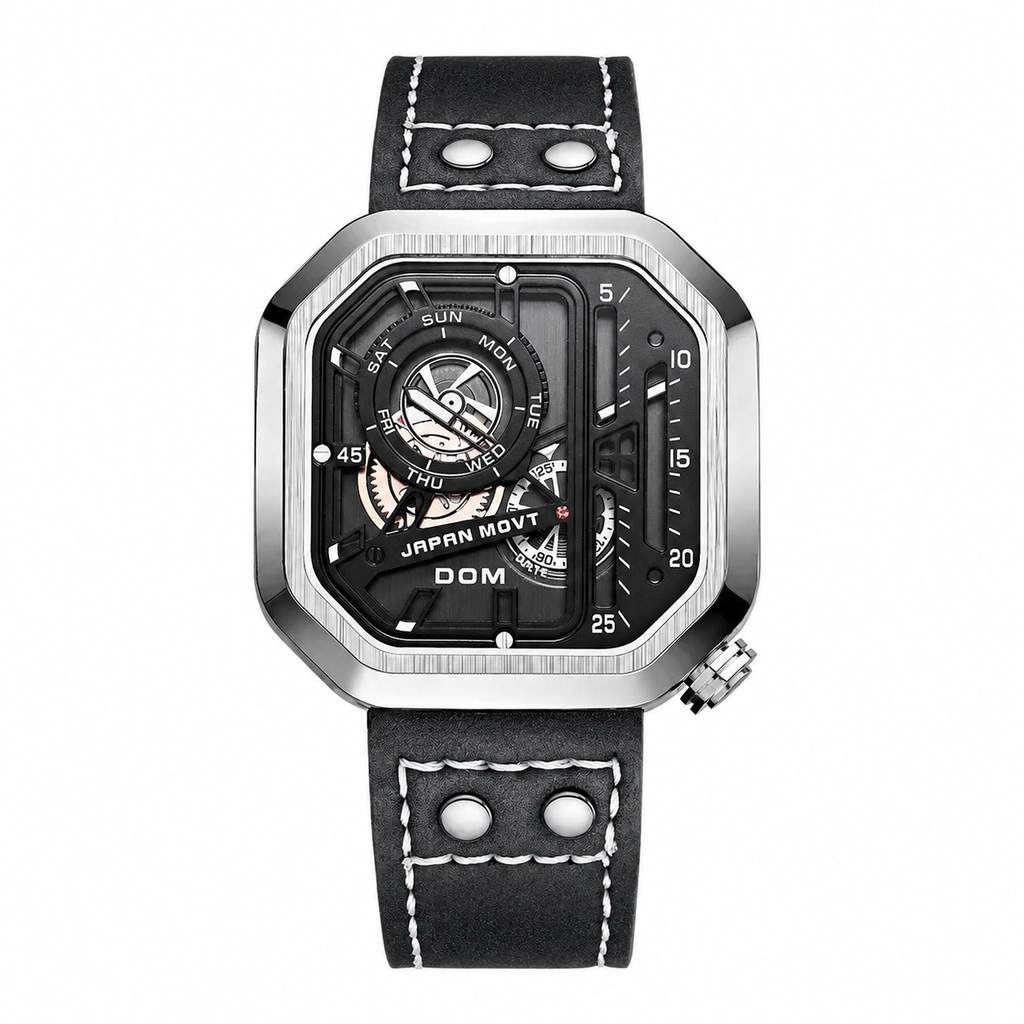DOM 1358 silver front product view on white