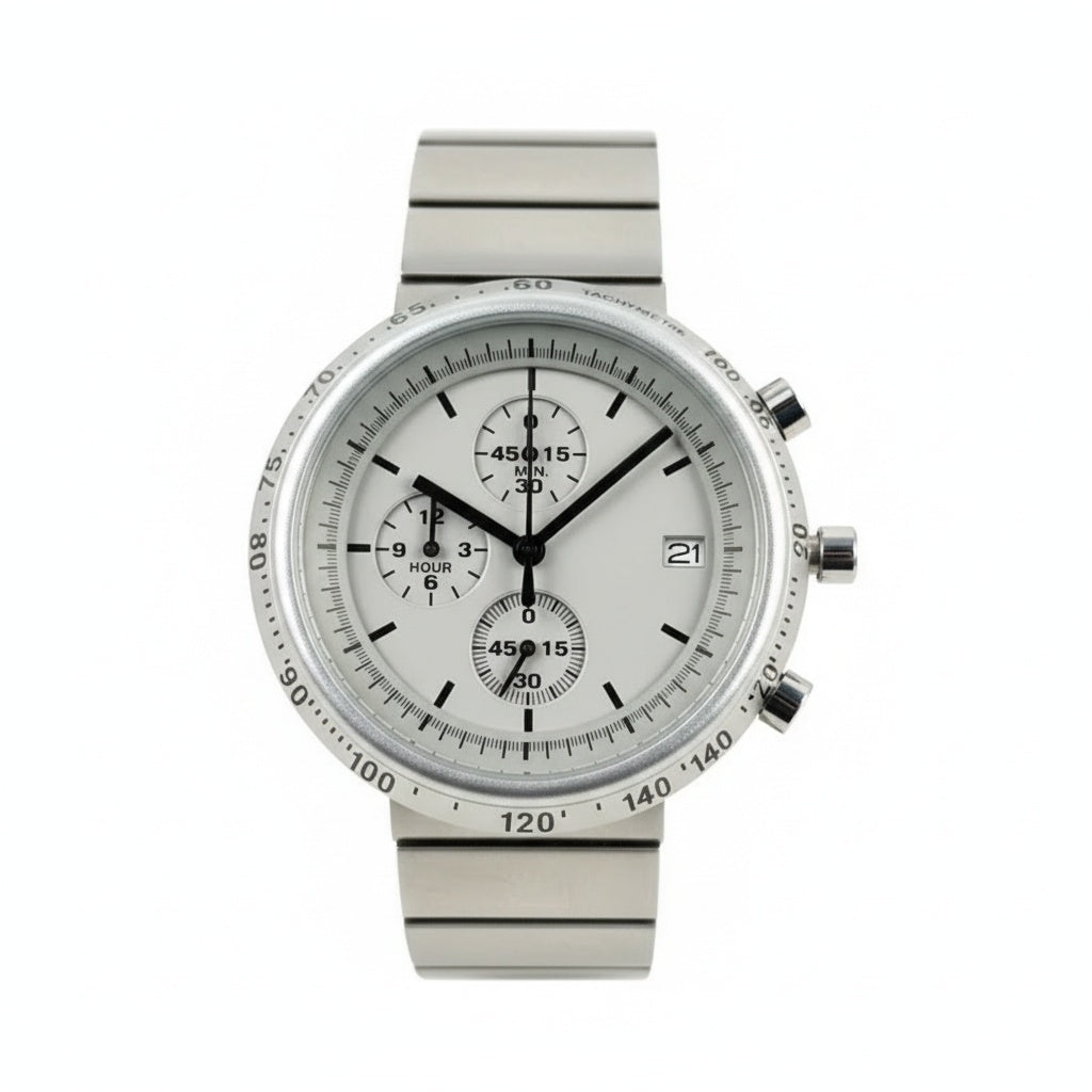 CILOA Large Dial Round Multifunction Quartz Watch, studio view