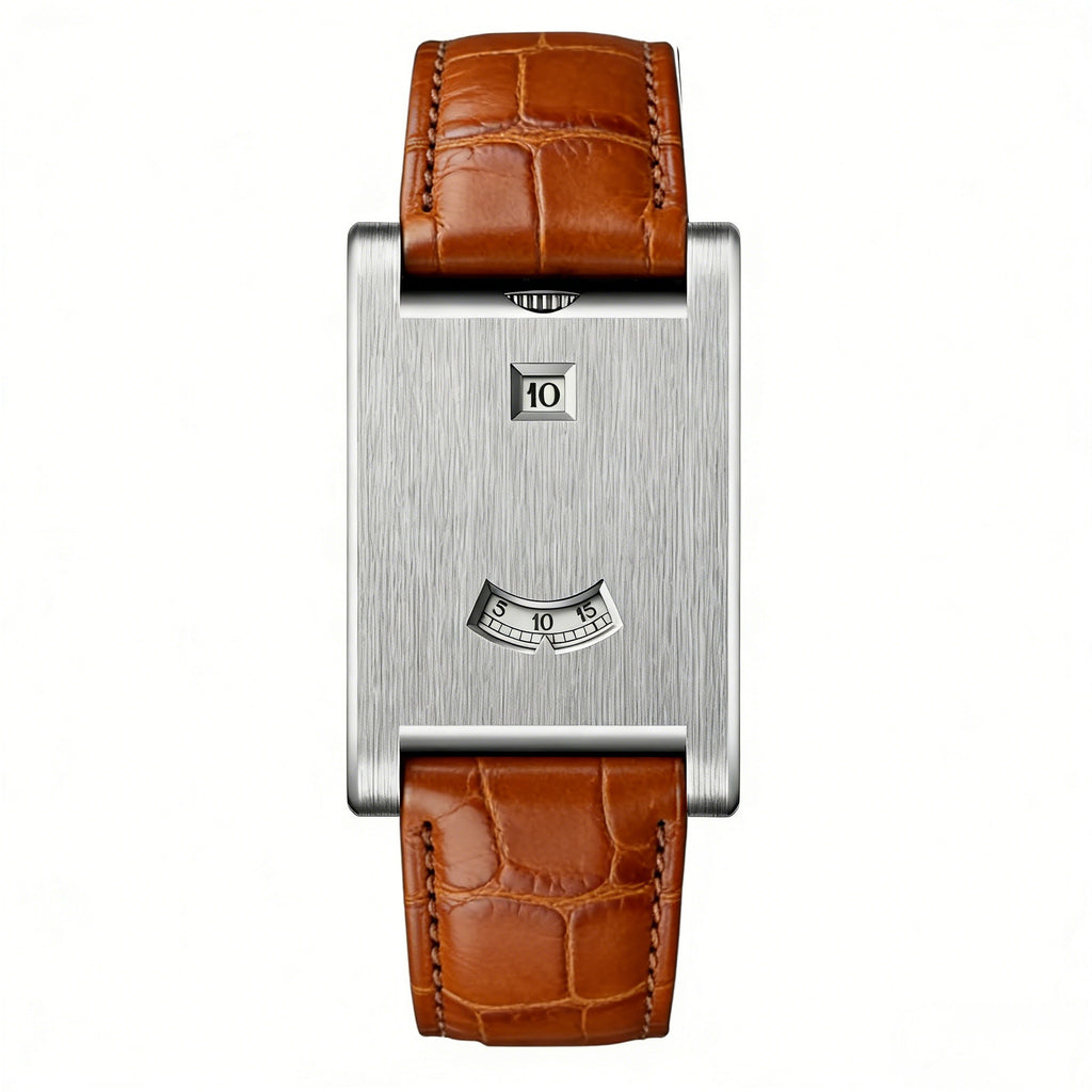 Eston Y2K Rolling Disc Silver Brown Strap