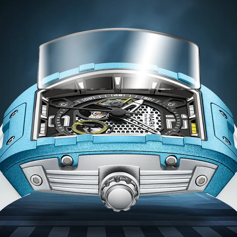 Mark Fairwhale tonneau automatic watch on wrist