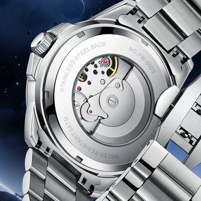 Mark Fairwhale skeleton automatic watch dial detail