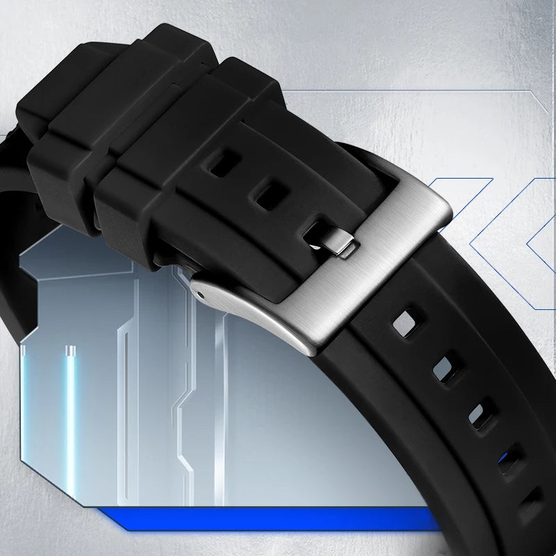Mark Fairwhale tonneau skeleton automatic watch on wrist