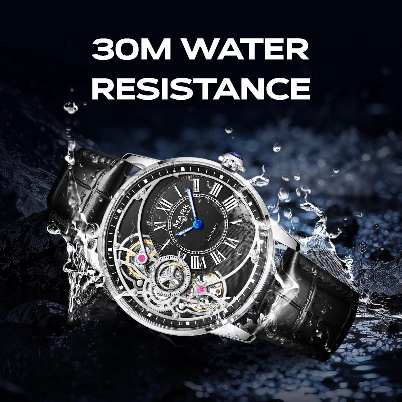 Mark Fairwhale roman dial mechanical watch dial detail