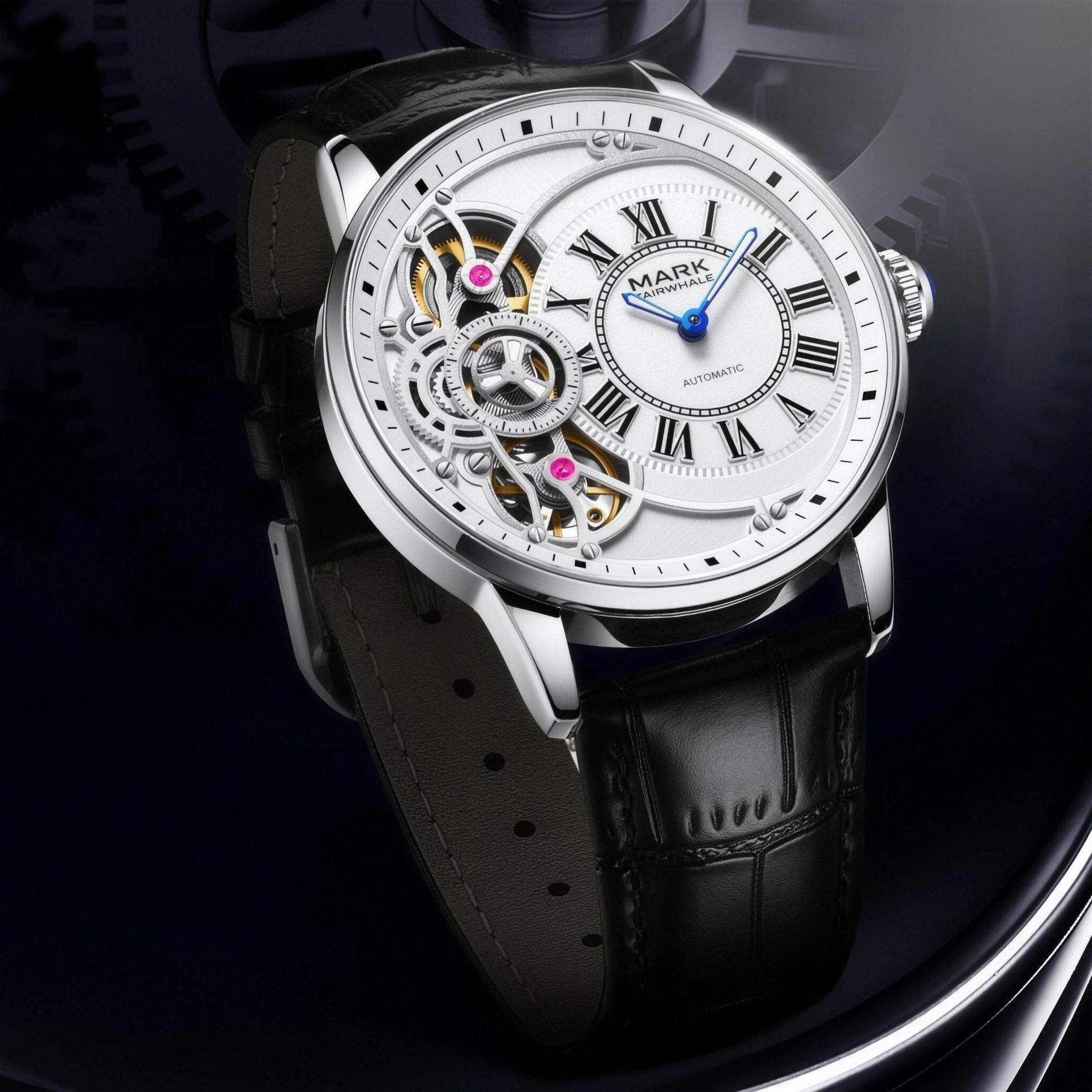 Fairwhale 6031 White Roman Skeleton Automatic