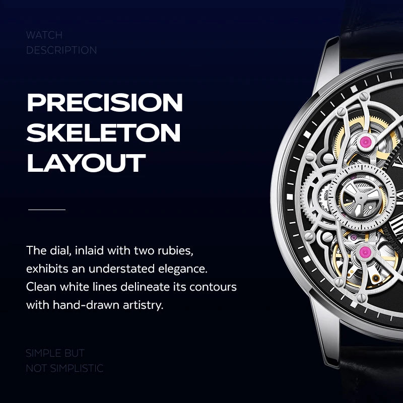 Mark Fairwhale roman dial mechanical watch side profile