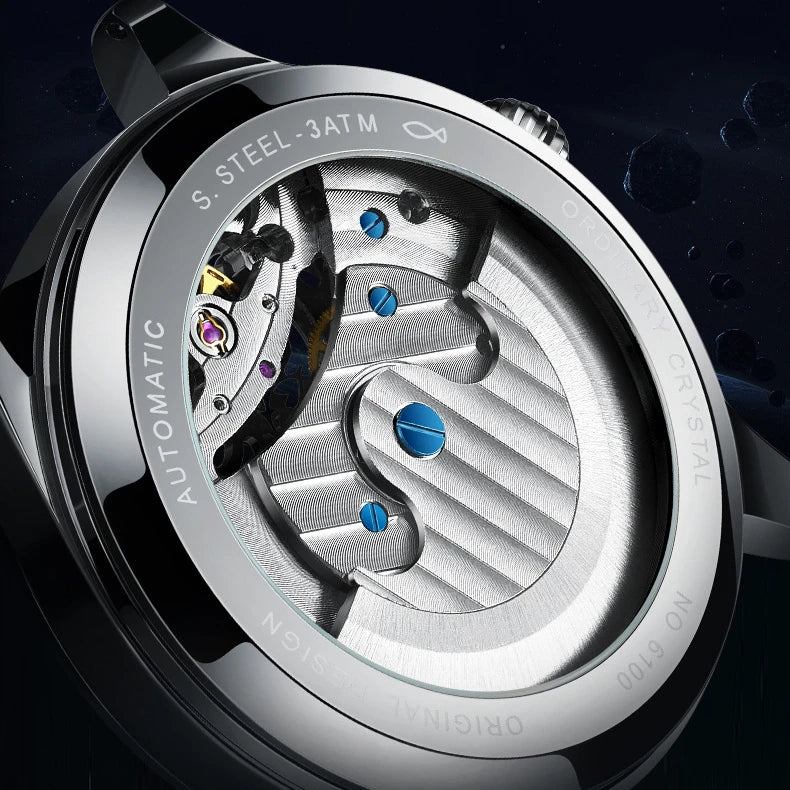 Mark Fairwhale moonphase open heart automatic watch caseback