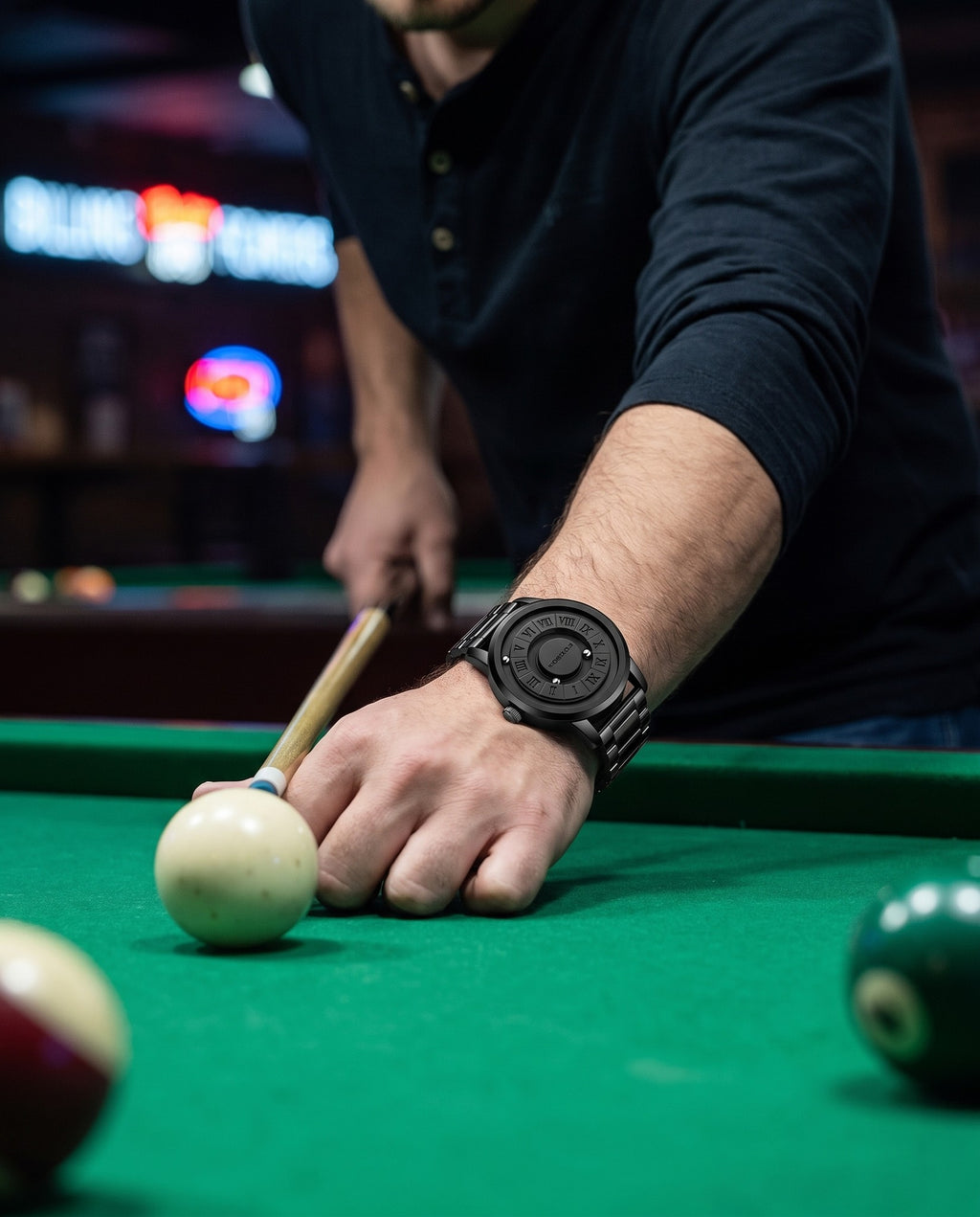 AWC Magnetic Ball Quartz billiards wrist shot