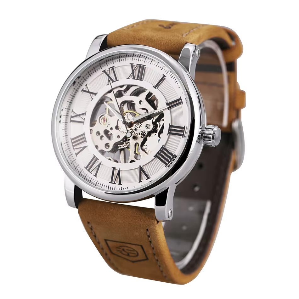 FORSINING Roman Skeleton Hand-Wound Watch