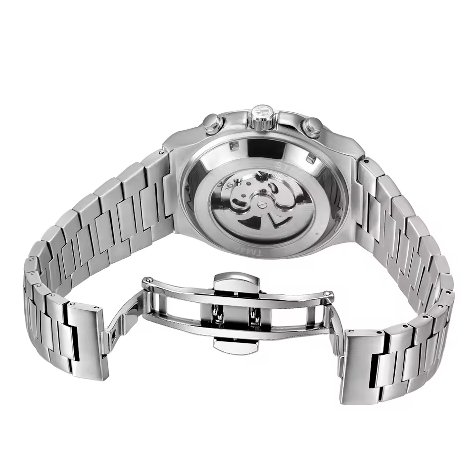 FORSINING 481 Silver stainless-steel bracelet and clasp