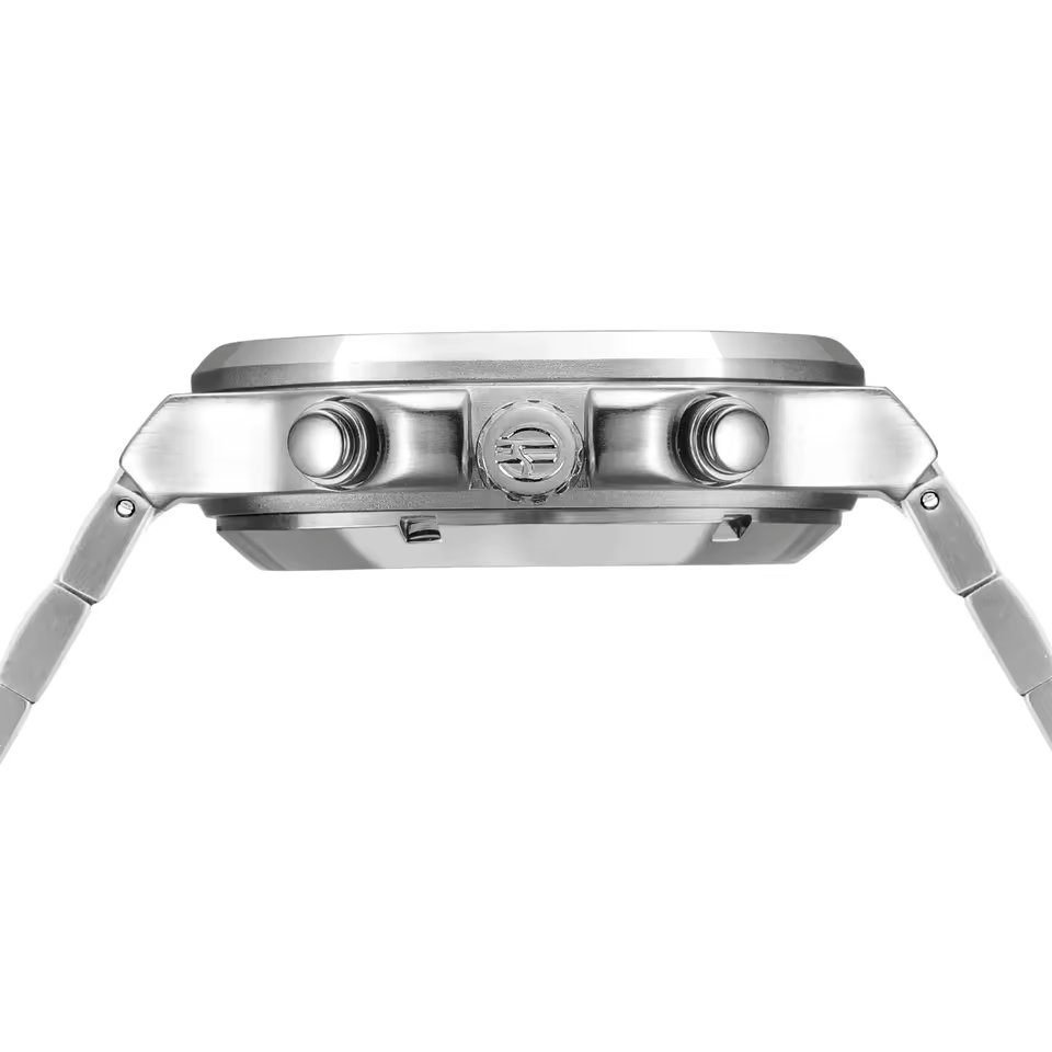 FORSINING 481 Silver automatic watch case profile and controls