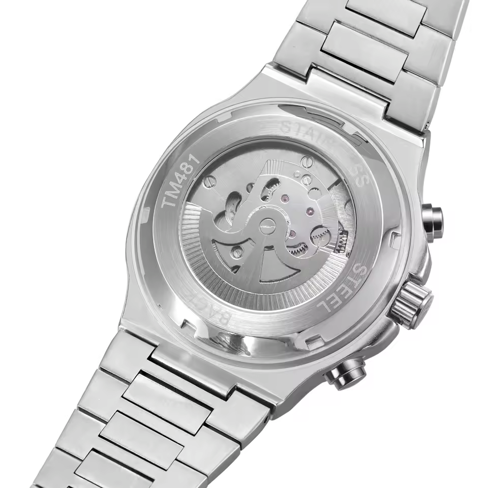 FORSINING 481 Silver automatic watch exhibition caseback